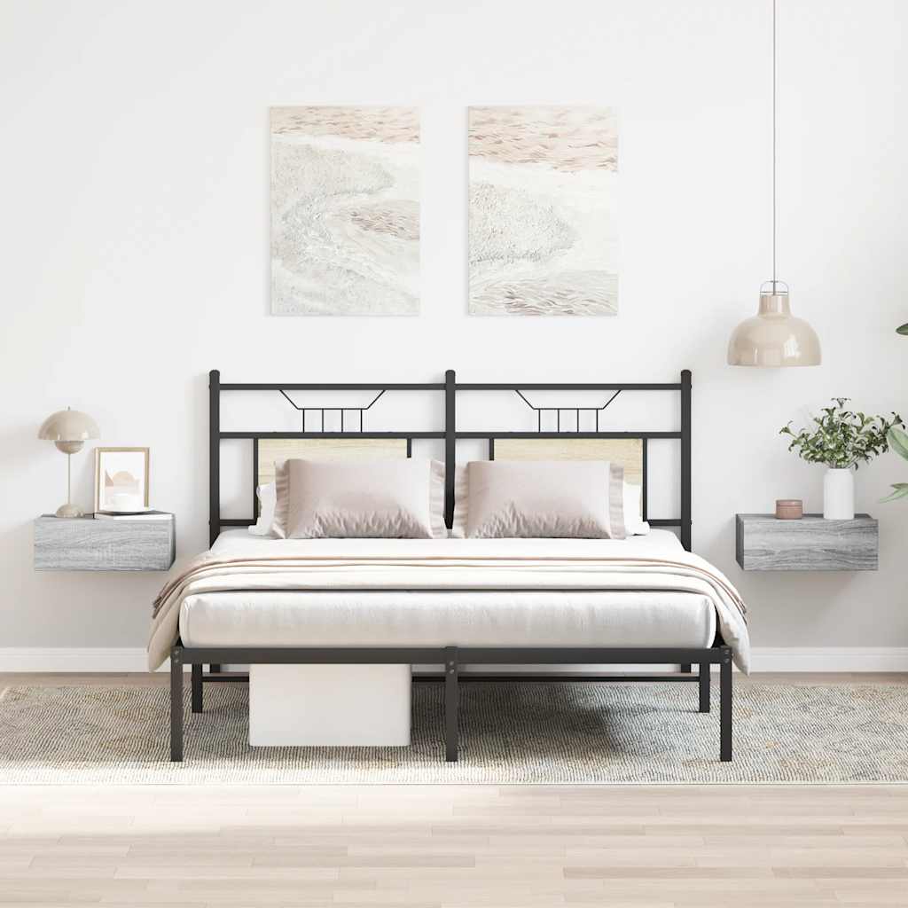 Tables de chevet flottantes 2 pcs Sonoma gris 40x30x15 cm - XIOS