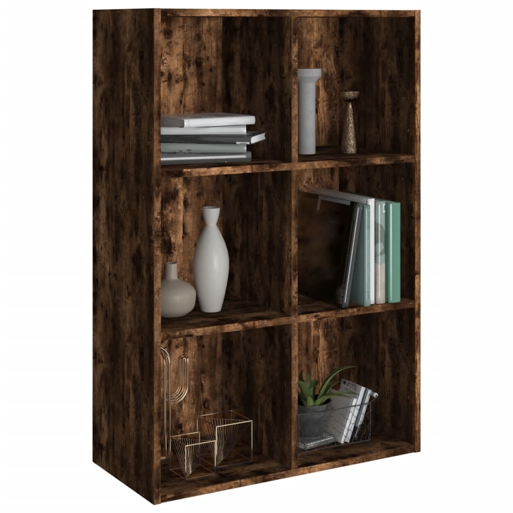 Bibliothèque/Buffet Chêne fumé 66x30x98 cm Bois d'ingénierie - XIOS