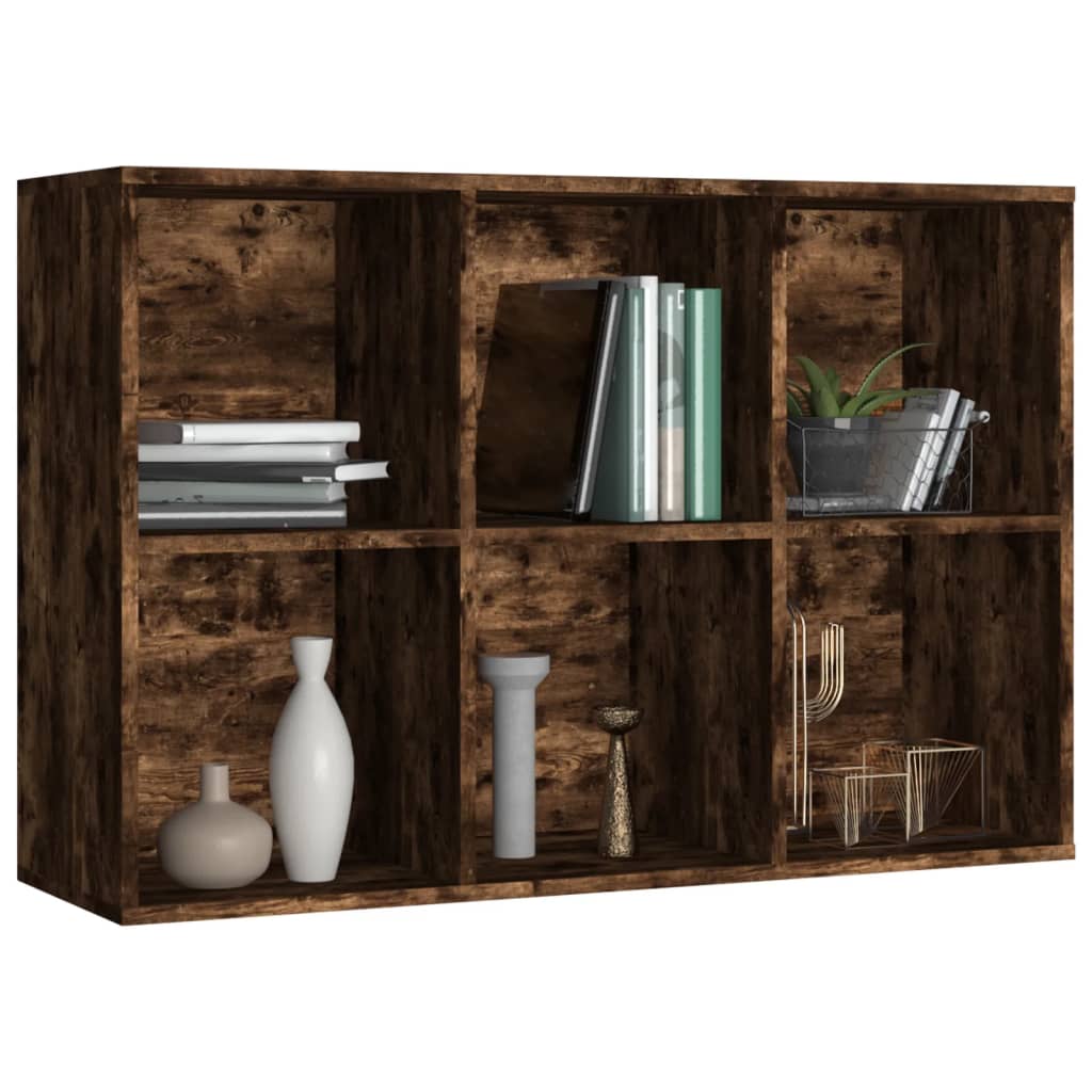 Bibliothèque/Buffet Chêne fumé 66x30x98 cm Bois d'ingénierie - XIOS
