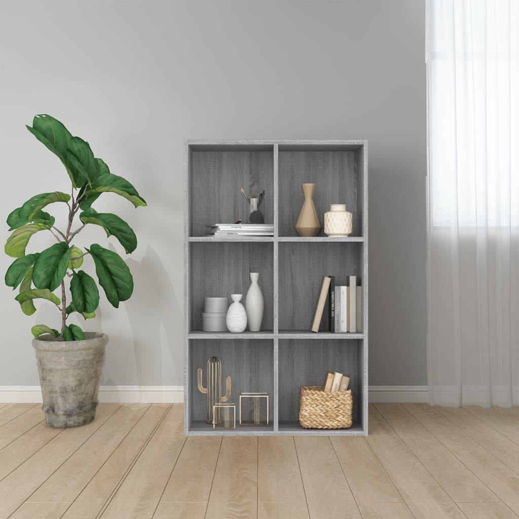Bibliothèque/Buffet Sonoma gris 66x30x98 cm Bois d'ingénierie - XIOS