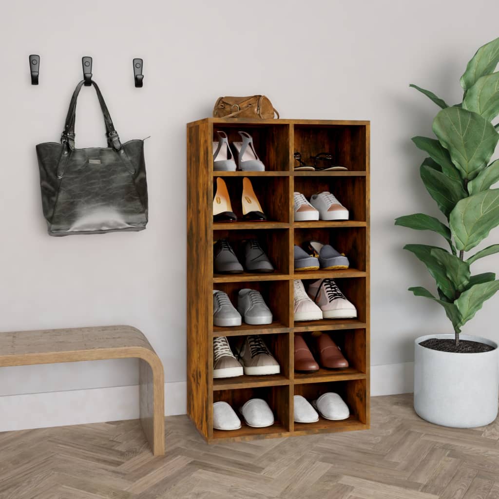 Étagère à chaussures Chêne fumé 54x34x100,5 cm - XIOS