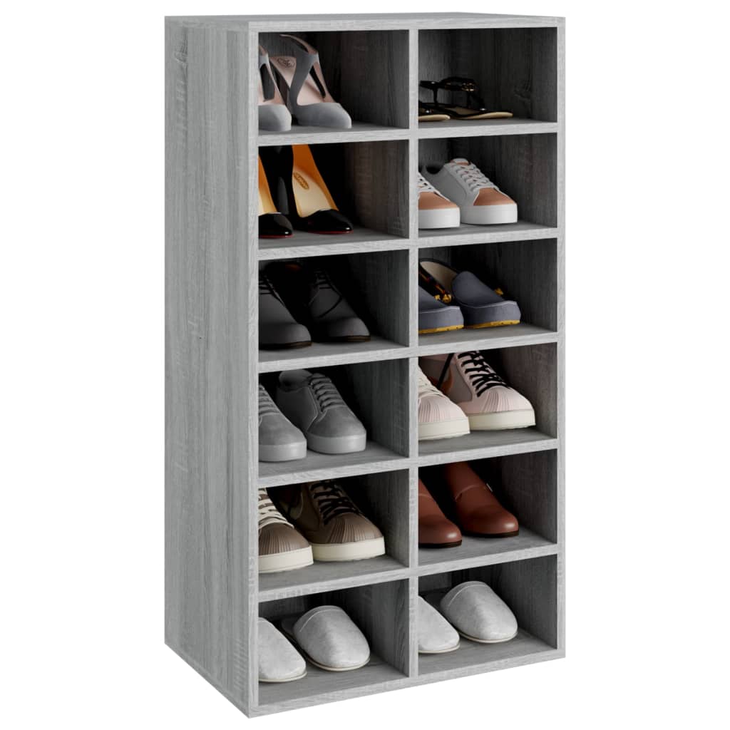 Étagère à chaussures Sonoma gris 54x34x100,5 cm Bois ingénierie - XIOS