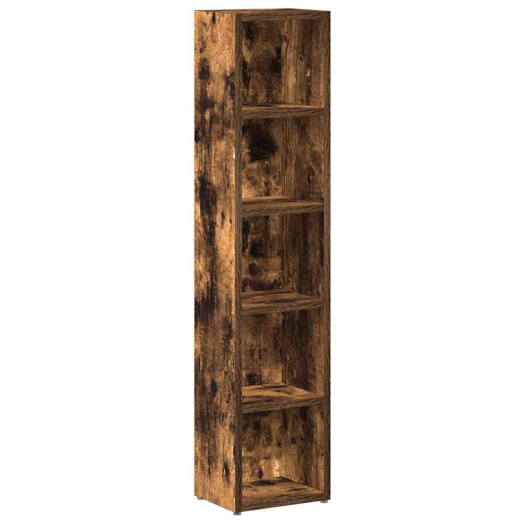 Armoires à CD 2 pcs Chêne fumé 21x16x93,5 cm Bois d'ingénierie Fixations & meubles de rangement multimédia vidaXL