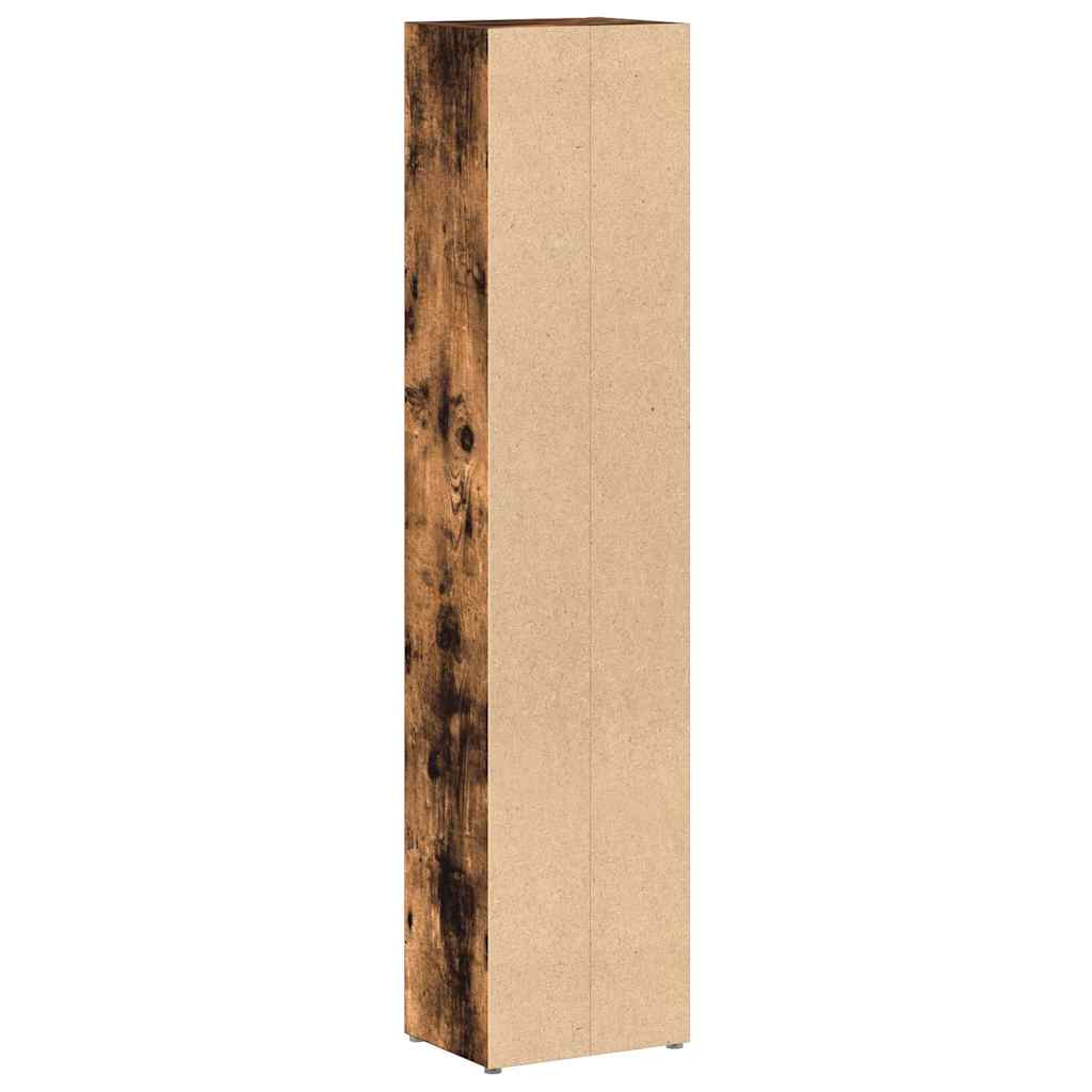 Armoires à CD 2 pcs Chêne fumé 21x16x93,5 cm Bois d'ingénierie Fixations & meubles de rangement multimédia vidaXL