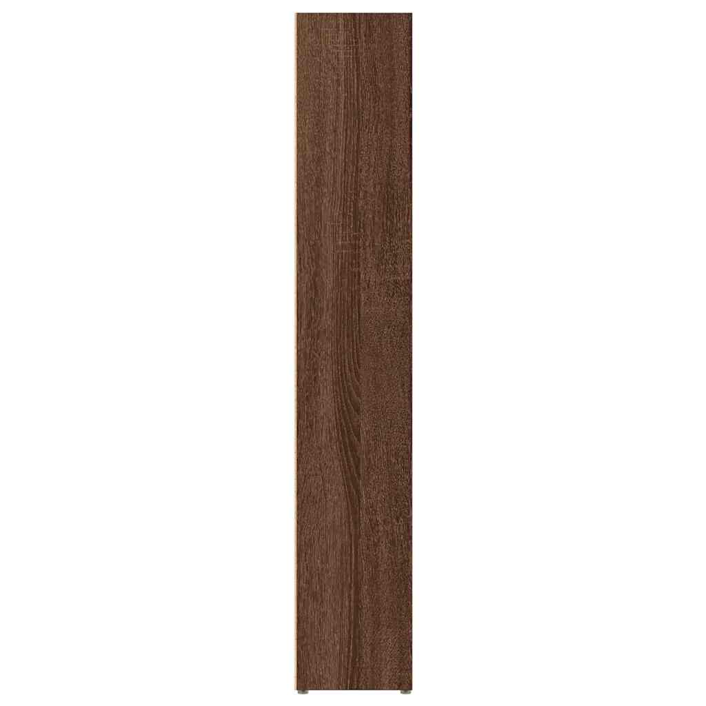 Armoires à CD 2 pcs Chêne marron 21x16x93,5cm Bois d'ingénierie Fixations & meubles de rangement multimédia vidaXL