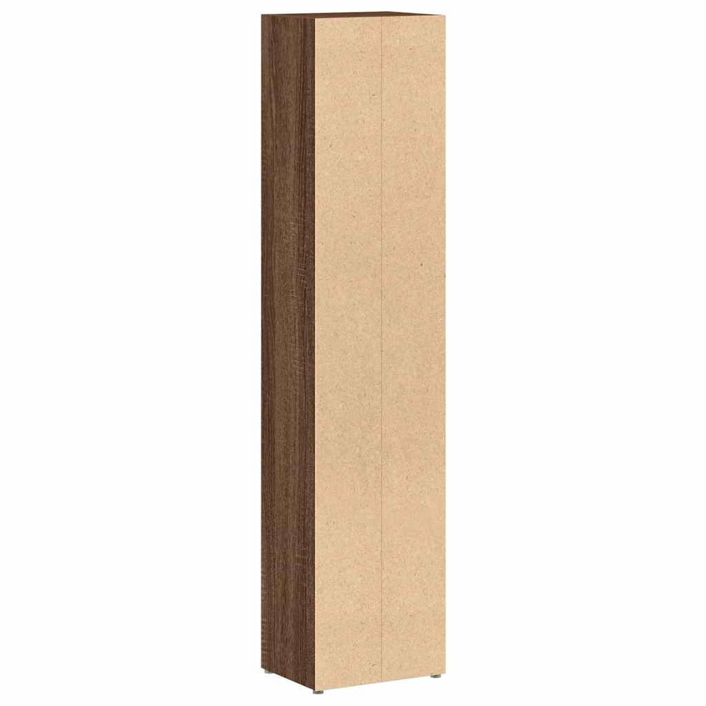 Armoires à CD 2 pcs Chêne marron 21x16x93,5cm Bois d'ingénierie Fixations & meubles de rangement multimédia vidaXL