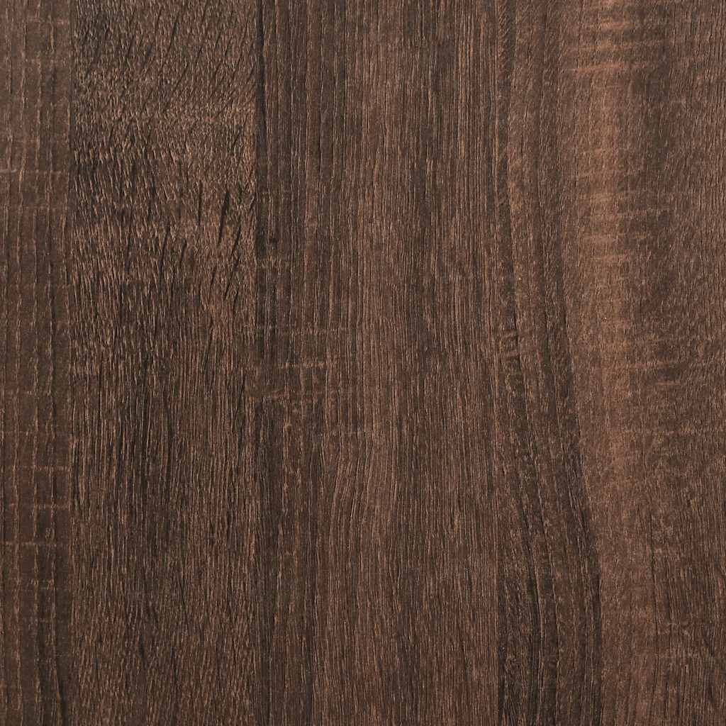 Armoires à CD 2 pcs Chêne marron 21x16x93,5cm Bois d'ingénierie Fixations & meubles de rangement multimédia vidaXL