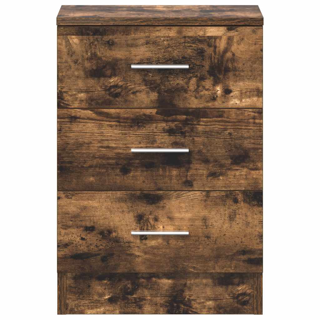 Table de chevet Chêne fumé 38x35x56 cm Bois d'ingénierie - XIOS