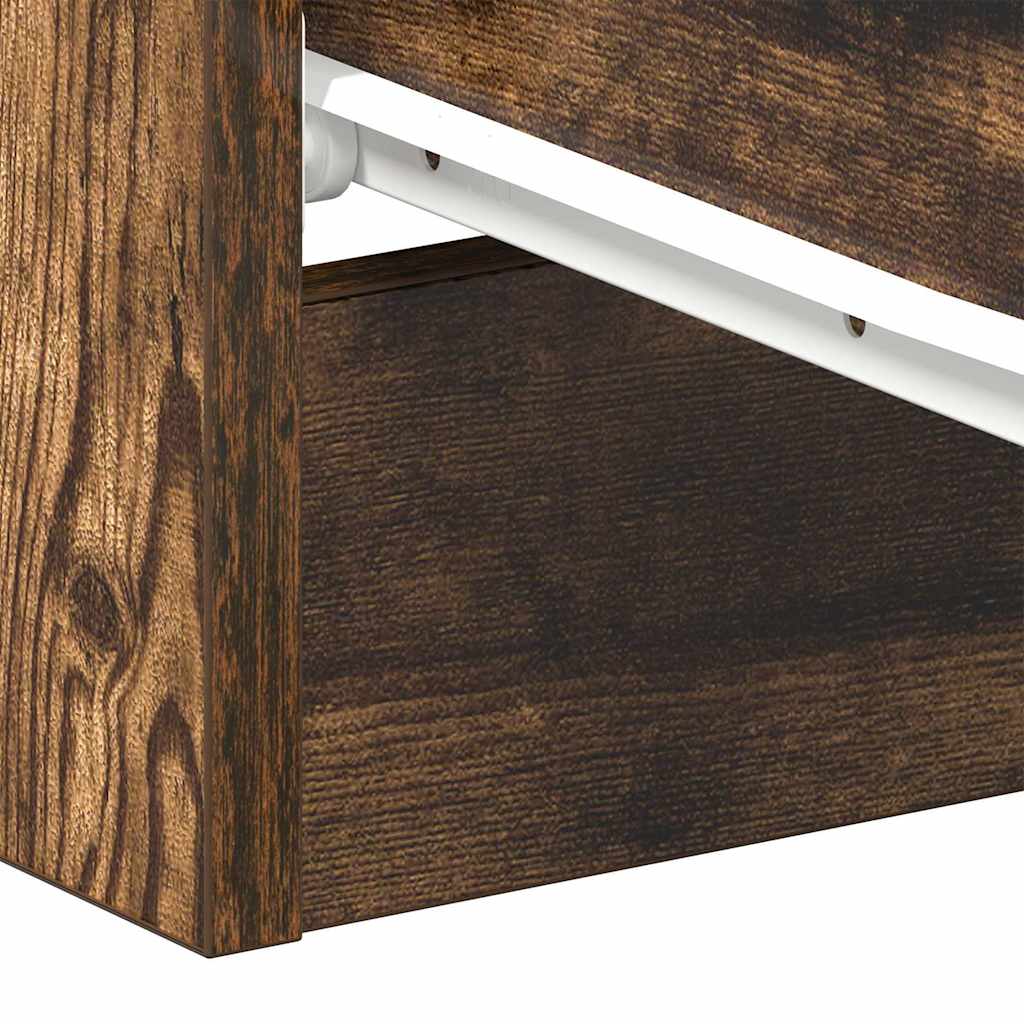Table de chevet Chêne fumé 38x35x56 cm Bois d'ingénierie - XIOS