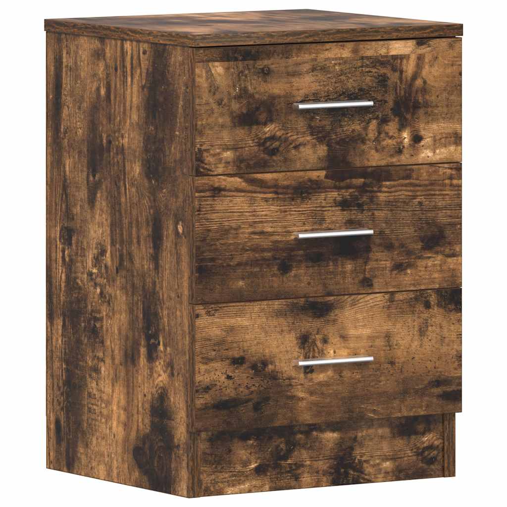 Tables de chevet 2 pcs Chêne fumé 38x35x56 cm Bois d'ingénierie - XIOS