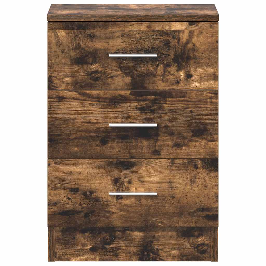 Tables de chevet 2 pcs Chêne fumé 38x35x56 cm Bois d'ingénierie - XIOS