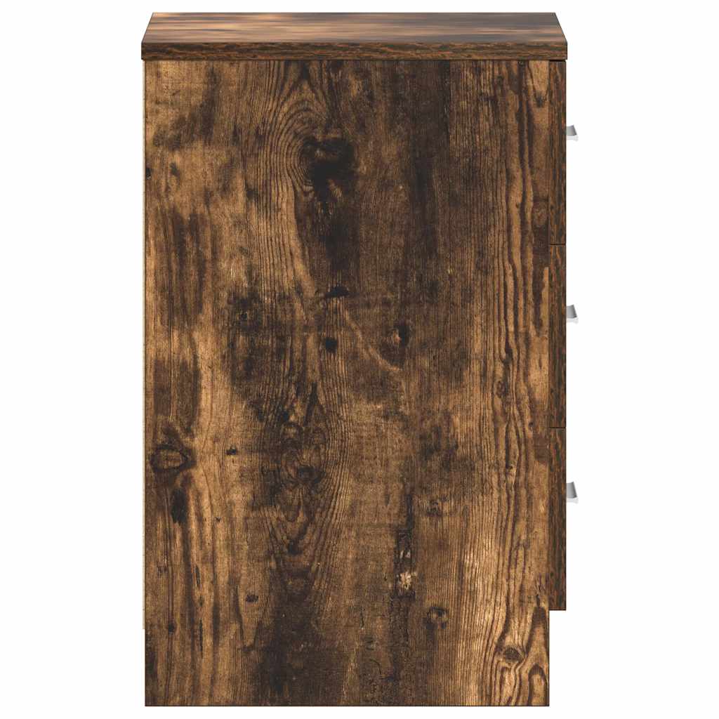 Tables de chevet 2 pcs Chêne fumé 38x35x56 cm Bois d'ingénierie - XIOS