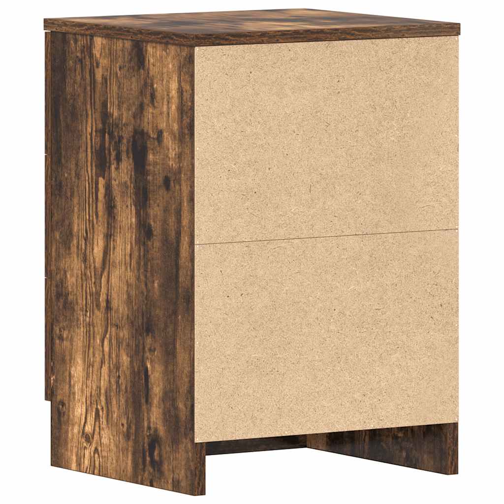 Tables de chevet 2 pcs Chêne fumé 38x35x56 cm Bois d'ingénierie - XIOS