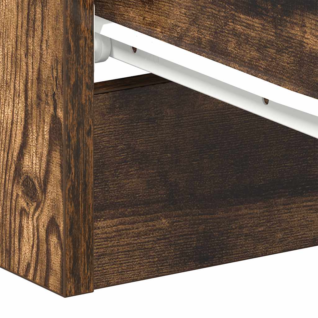Tables de chevet 2 pcs Chêne fumé 38x35x56 cm Bois d'ingénierie - XIOS