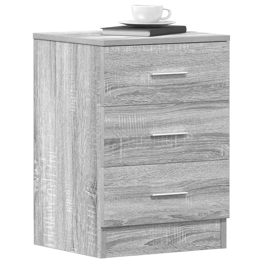 Tables de chevet 2 pcs Sonoma gris 38x35x56cm Bois d'ingénierie - XIOS