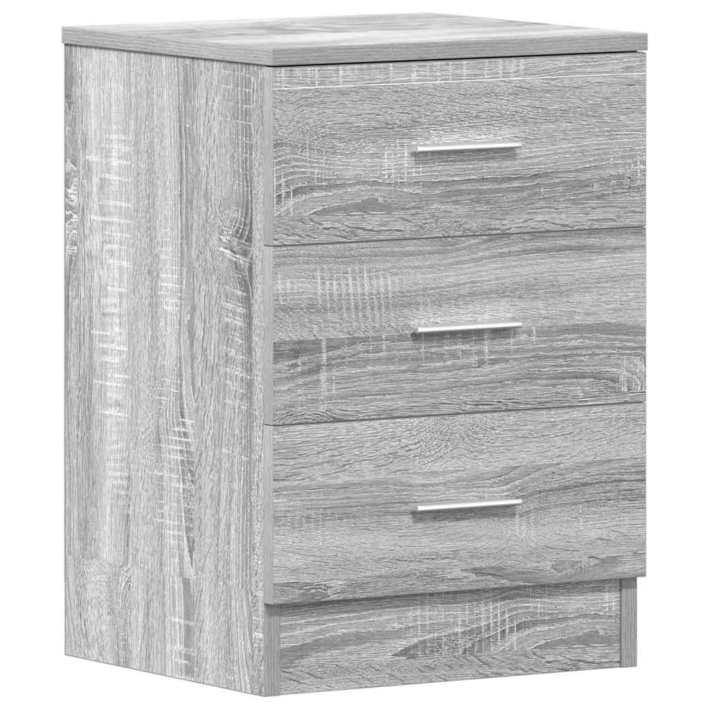 Tables de chevet 2 pcs Sonoma gris 38x35x56cm Bois d'ingénierie - XIOS