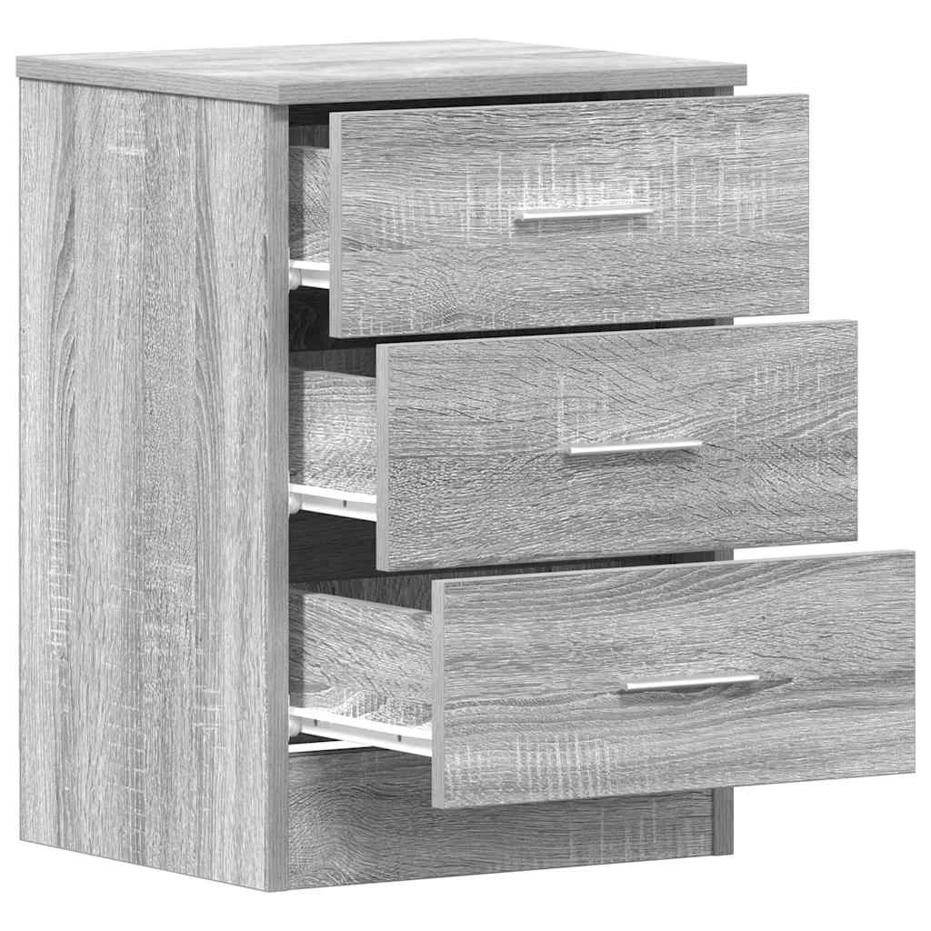 Tables de chevet 2 pcs Sonoma gris 38x35x56cm Bois d'ingénierie - XIOS