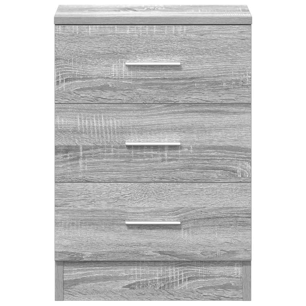 Tables de chevet 2 pcs Sonoma gris 38x35x56cm Bois d'ingénierie - XIOS