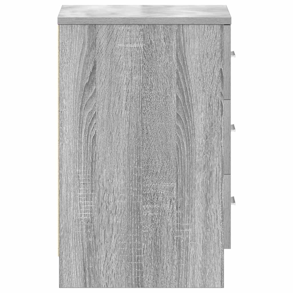 Tables de chevet 2 pcs Sonoma gris 38x35x56cm Bois d'ingénierie - XIOS