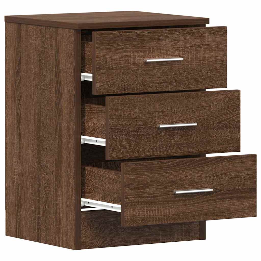 Table de chevet Chêne marron 38x35x56 cm Bois d'ingénierie - XIOS