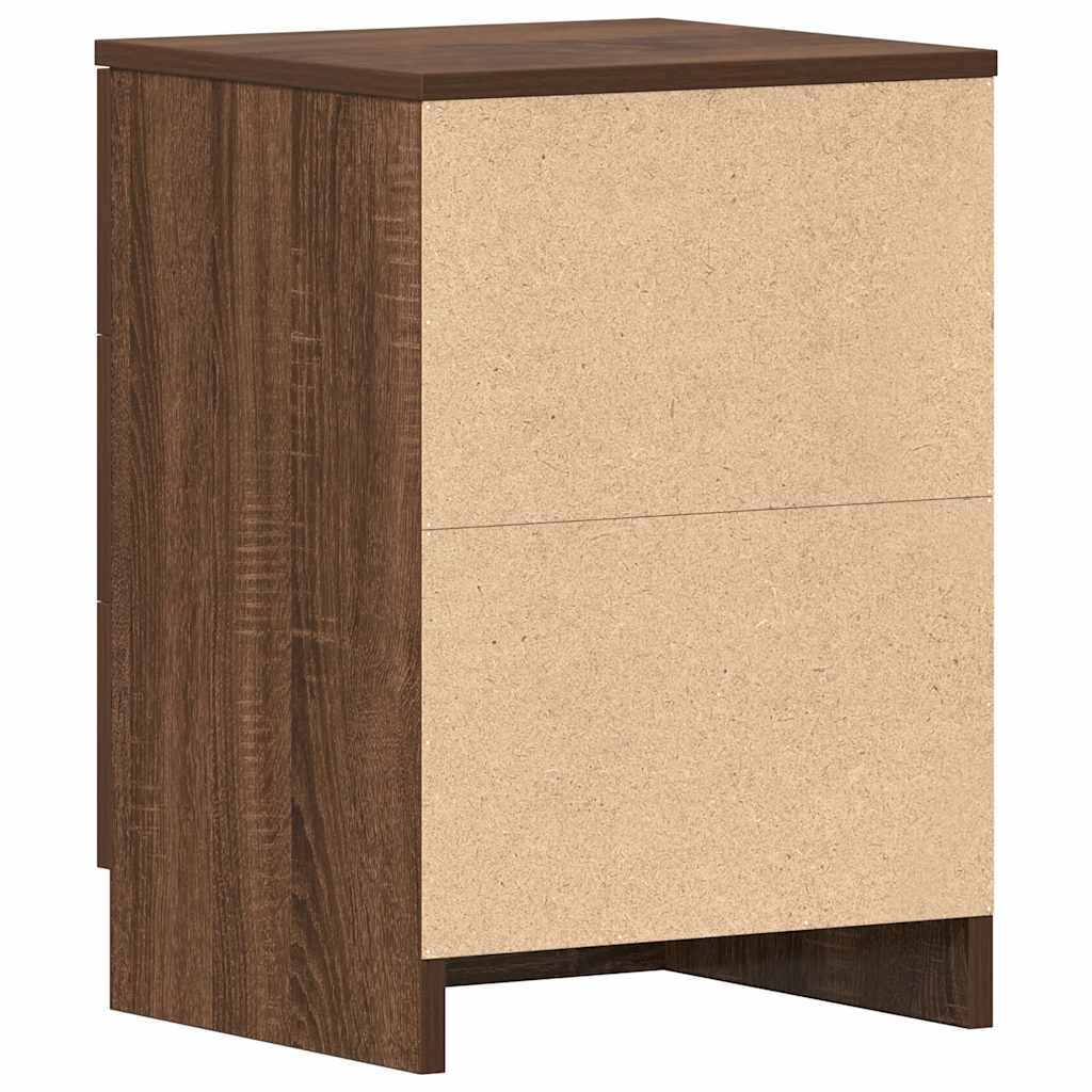 Table de chevet Chêne marron 38x35x56 cm Bois d'ingénierie - XIOS