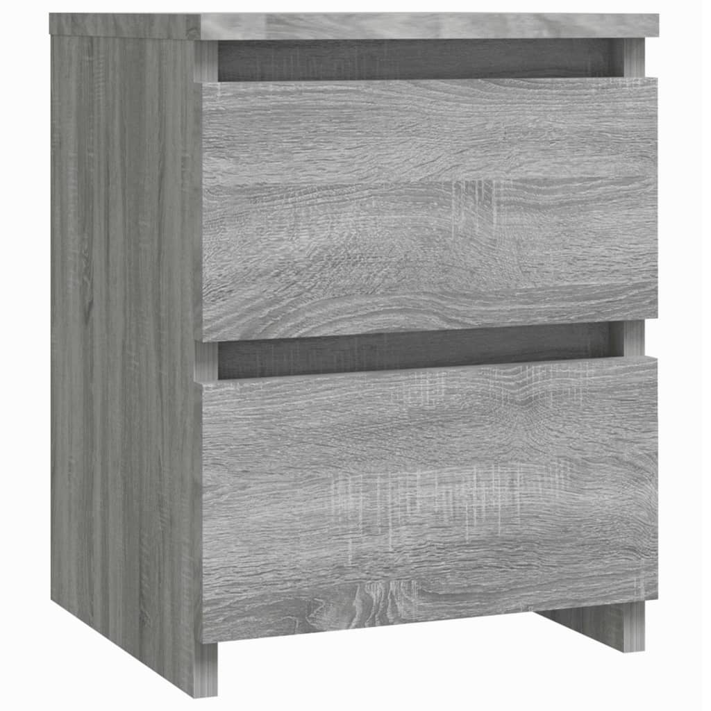 Tables de chevet 2 pcs Gris Sonoma 30x30x40 cm Bois d'ingénierie - XIOS