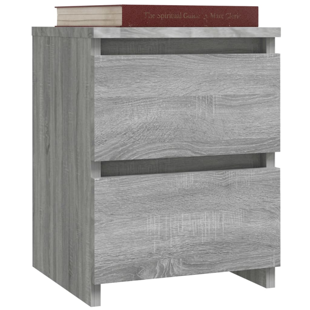 Tables de chevet 2 pcs Gris Sonoma 30x30x40 cm Bois d'ingénierie - XIOS