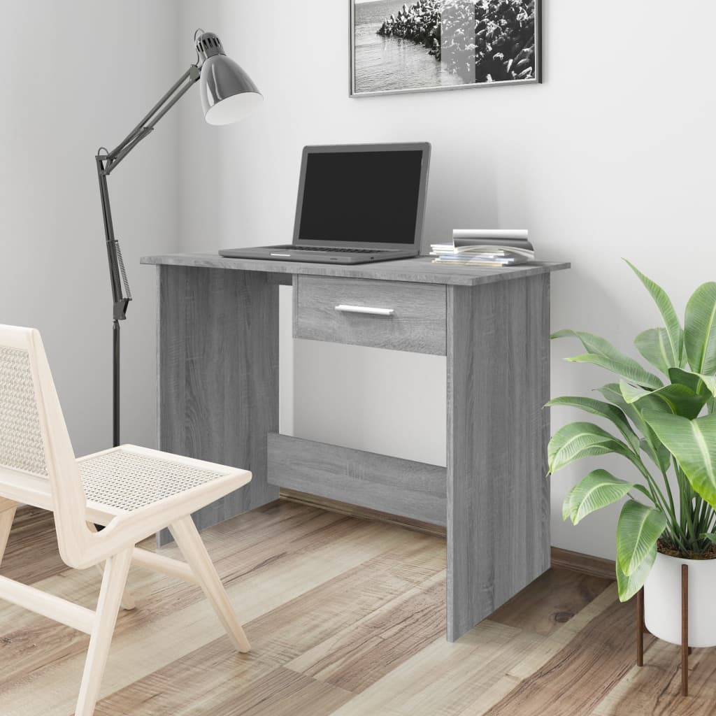 Bureau Sonoma gris 100x50x76 cm Bois d'ingénierie - XIOS