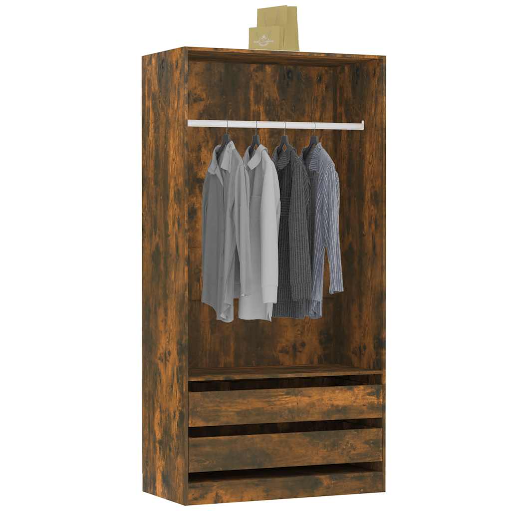 Garde-robe Chêne fumé 100x50x200 cm Bois d'ingénierie - XIOS