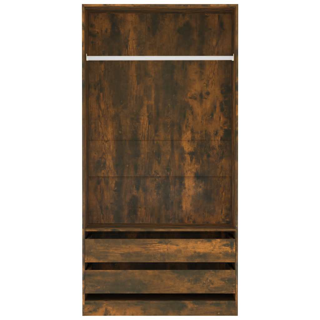 Garde-robe Chêne fumé 100x50x200 cm Bois d'ingénierie - XIOS