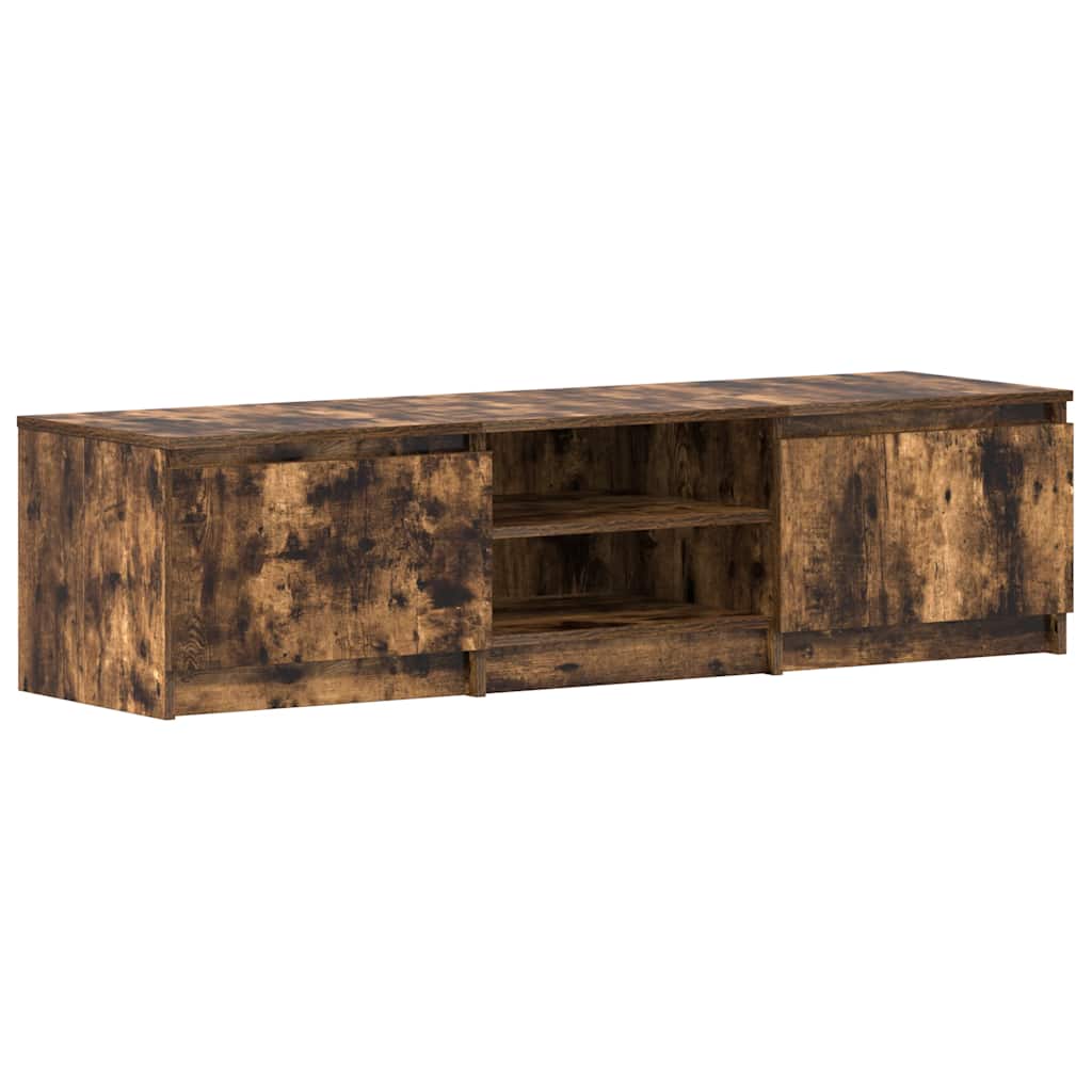 Meuble TV Chêne fumé 140x40x35,5 cm Bois d'ingénierie - XIOS
