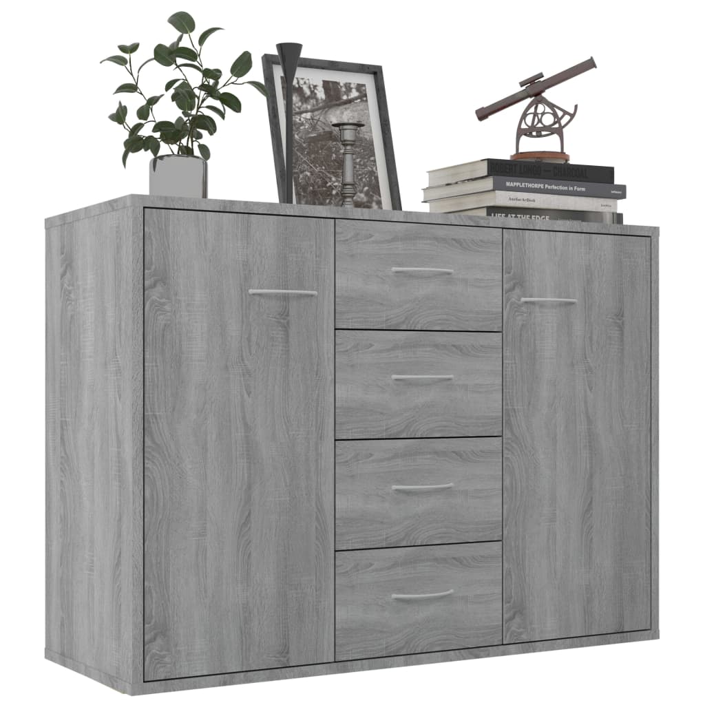 Buffet Sonoma gris 88x30x65 cm Bois d'ingénierie - XIOS