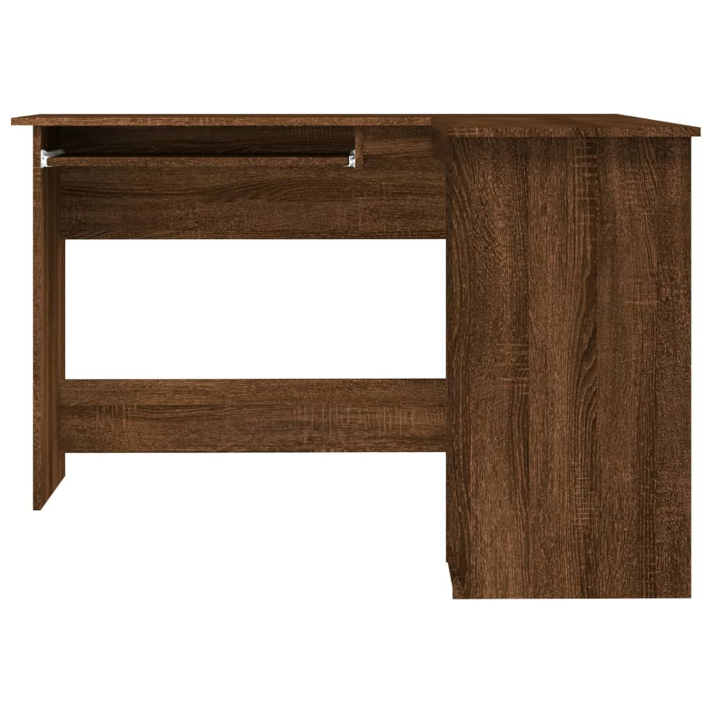Bureau d'angle chêne marron 120x140x75 cm bois d'ingénierie Bureaux vidaXL