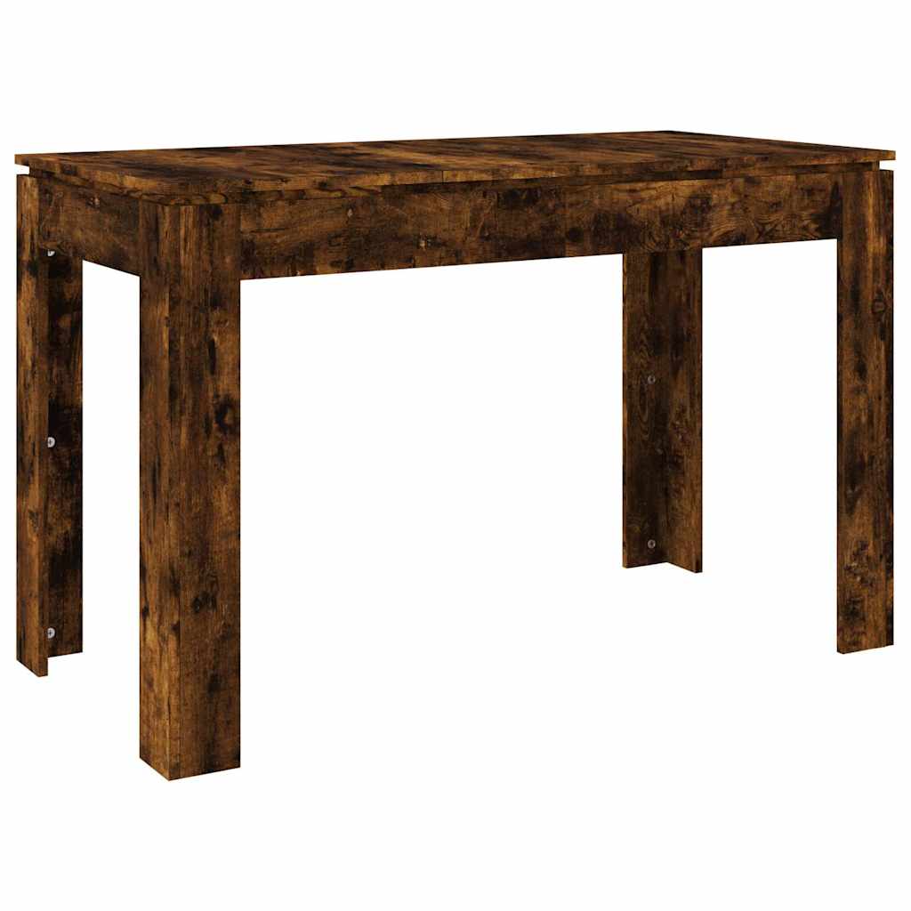 Table à dîner chêne fumé 120x60x76 cm bois d'ingénierie - XIOS