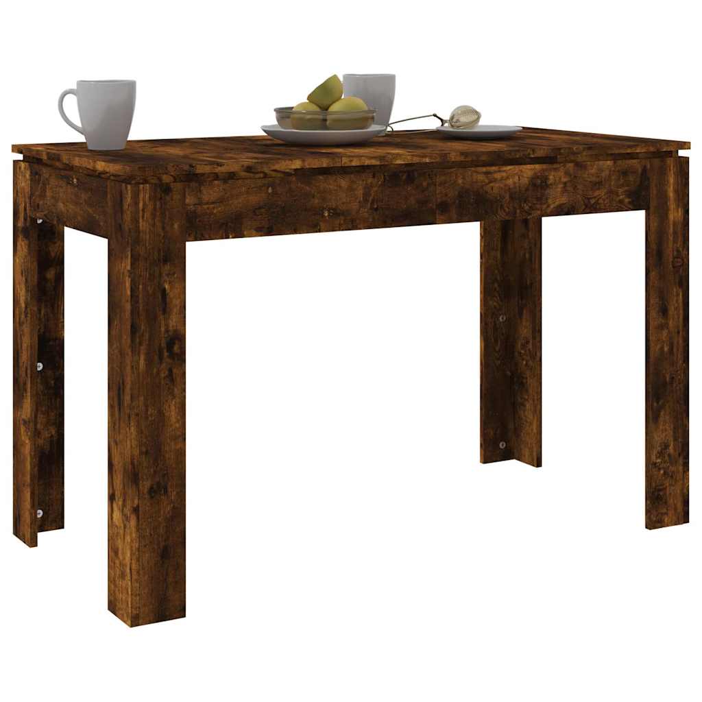 Table à dîner chêne fumé 120x60x76 cm bois d'ingénierie - XIOS