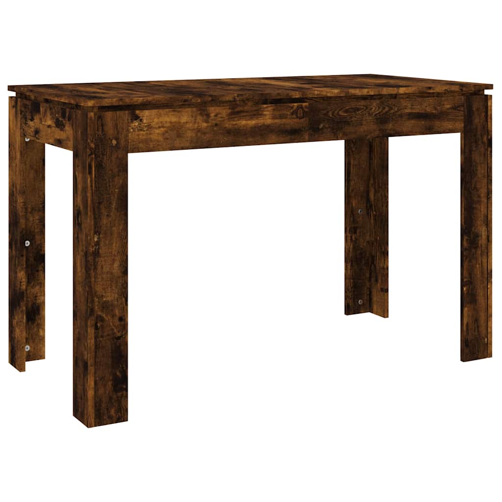 Table à dîner chêne fumé 120x60x76 cm bois d'ingénierie - XIOS