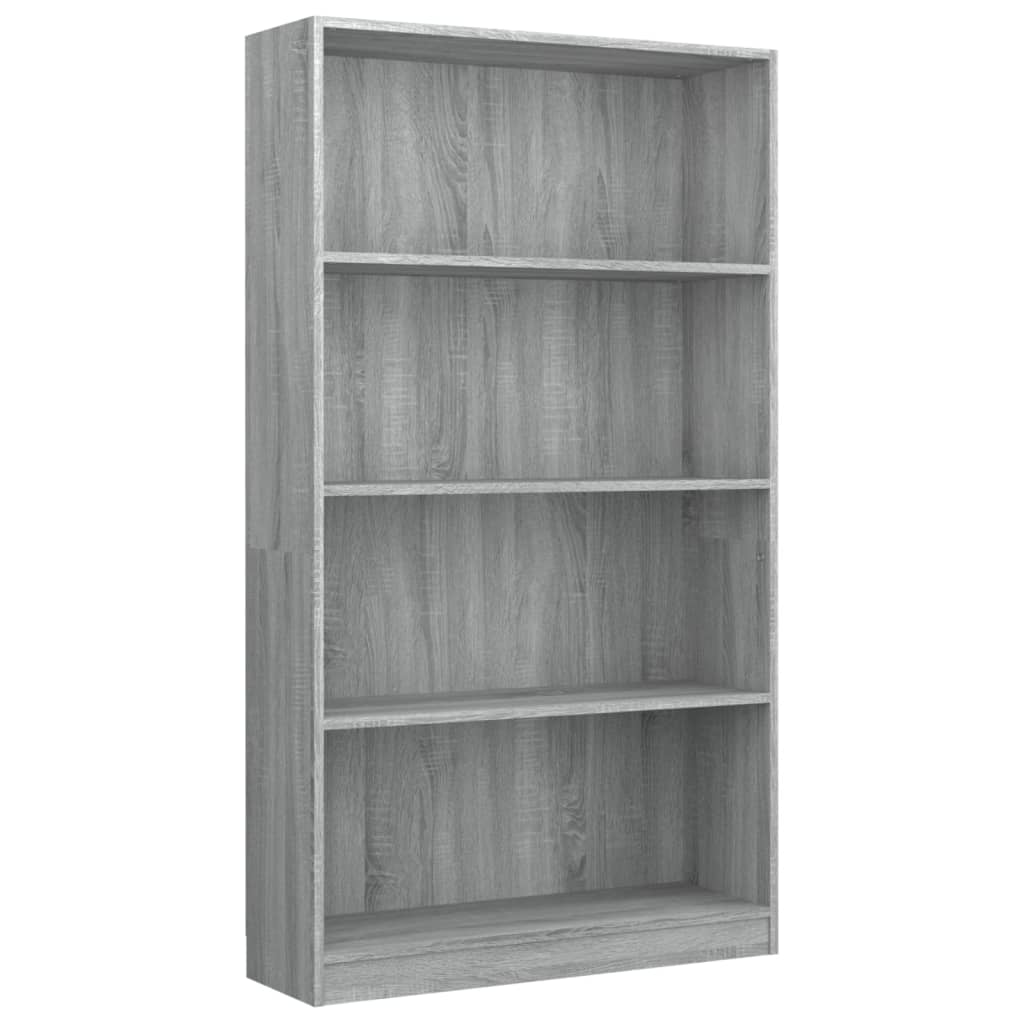 Bibliothèque 4 niveaux Sonoma gris 80x24x142 cm - XIOS