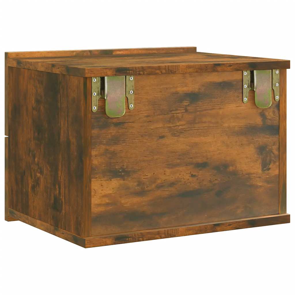 Table de chevet Chêne fumé 40x30x30 cm Bois d'ingénierie - XIOS