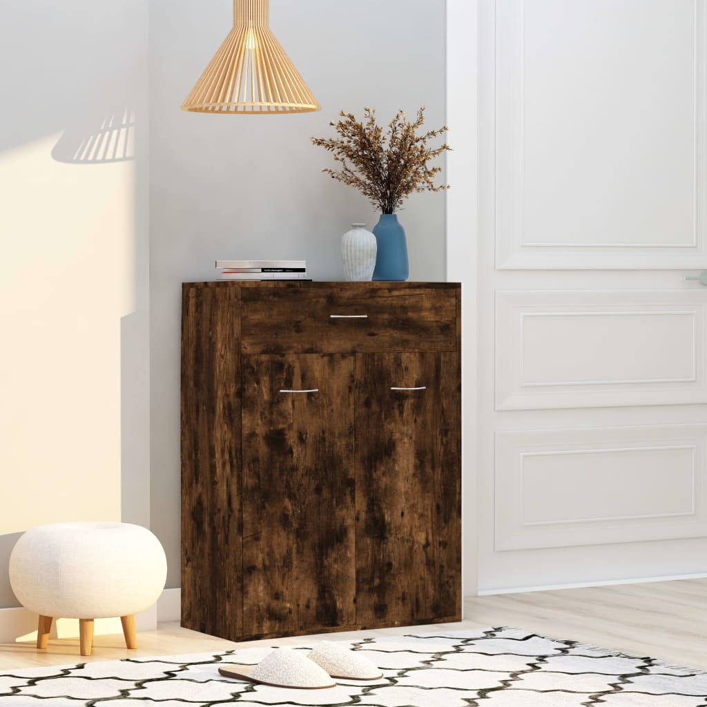 Armoire à chaussures Chêne fumé 60x35x84 cm Bois d'ingénierie - XIOS