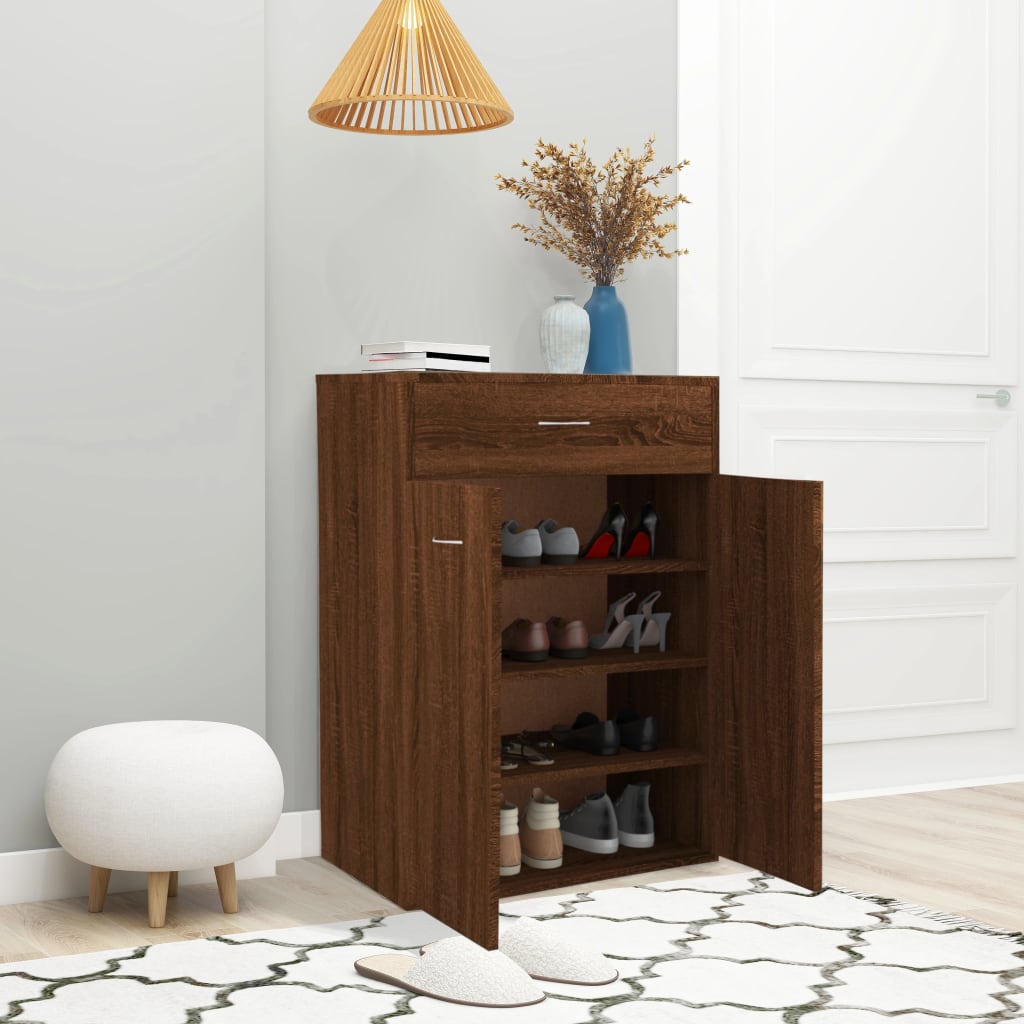 Armoire à chaussures Chêne marron 60x35x84 cm Bois d'ingénierie - XIOS