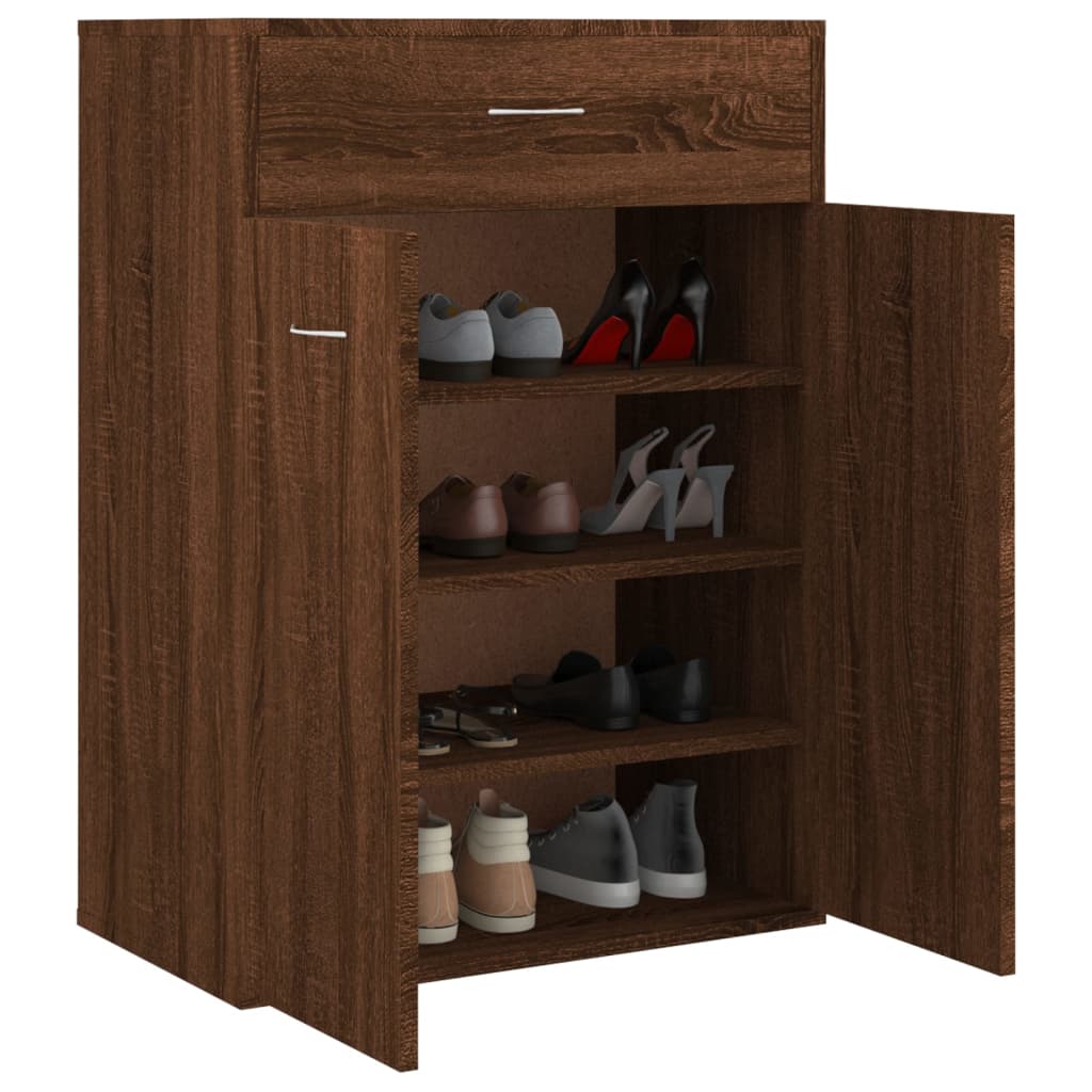 Armoire à chaussures Chêne marron 60x35x84 cm Bois d'ingénierie - XIOS