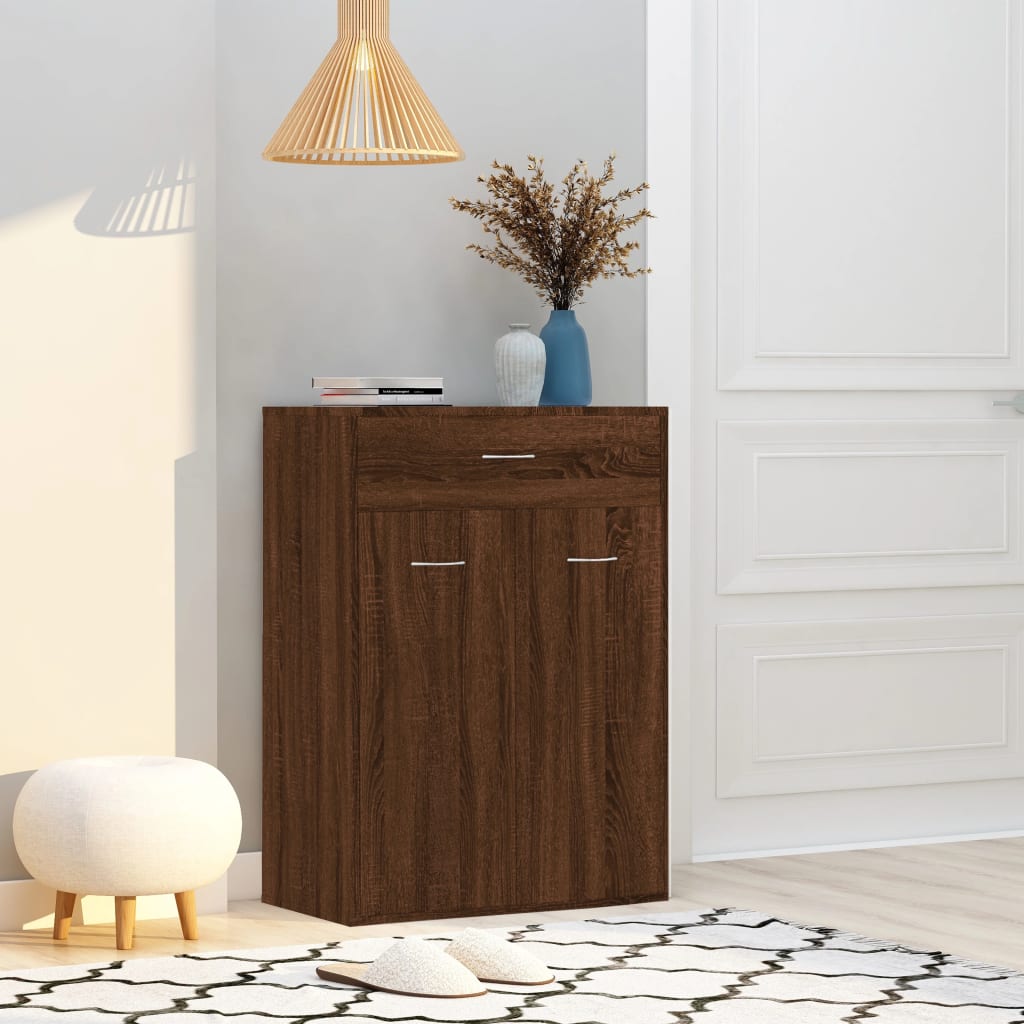 Armoire à chaussures Chêne marron 60x35x84 cm Bois d'ingénierie - XIOS