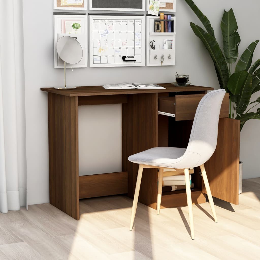 Bureau Chêne marron 100x50x76 cm Bois d'ingénierie - XIOS