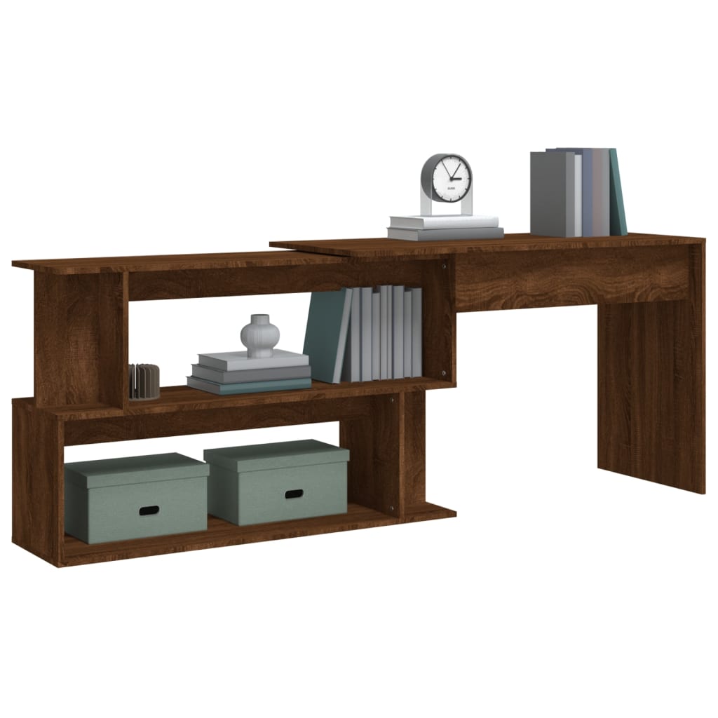 Bureau d'angle Chêne marron 200x50x76 cm Bois d'ingénierie - XIOS