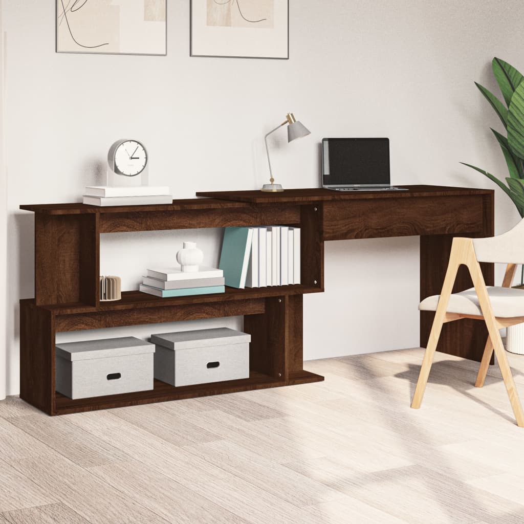 Bureau d'angle Chêne marron 200x50x76 cm Bois d'ingénierie - XIOS