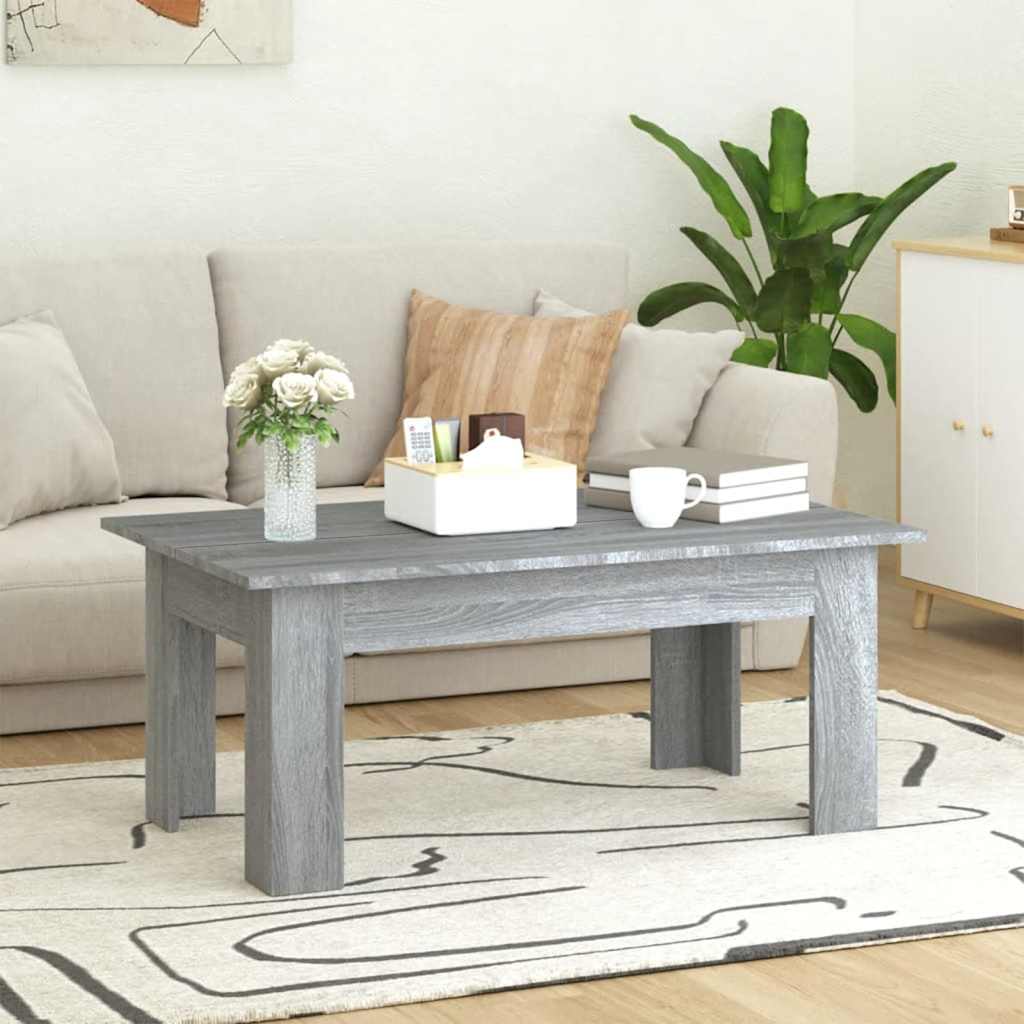 Table basse Sonoma gris 100x60x42 cm Bois d'ingénierie - XIOS