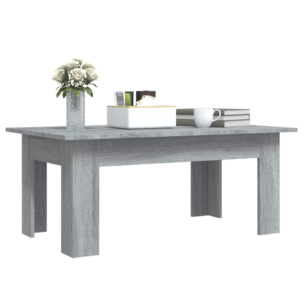 Table basse Sonoma gris 100x60x42 cm Bois d'ingénierie - XIOS
