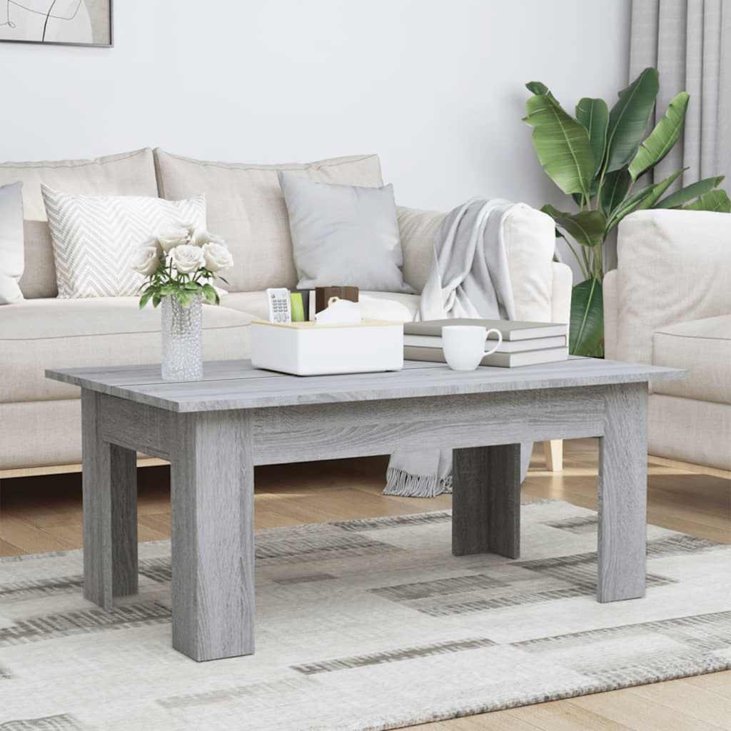 Table basse Sonoma gris 100x60x42 cm Bois d'ingénierie - XIOS