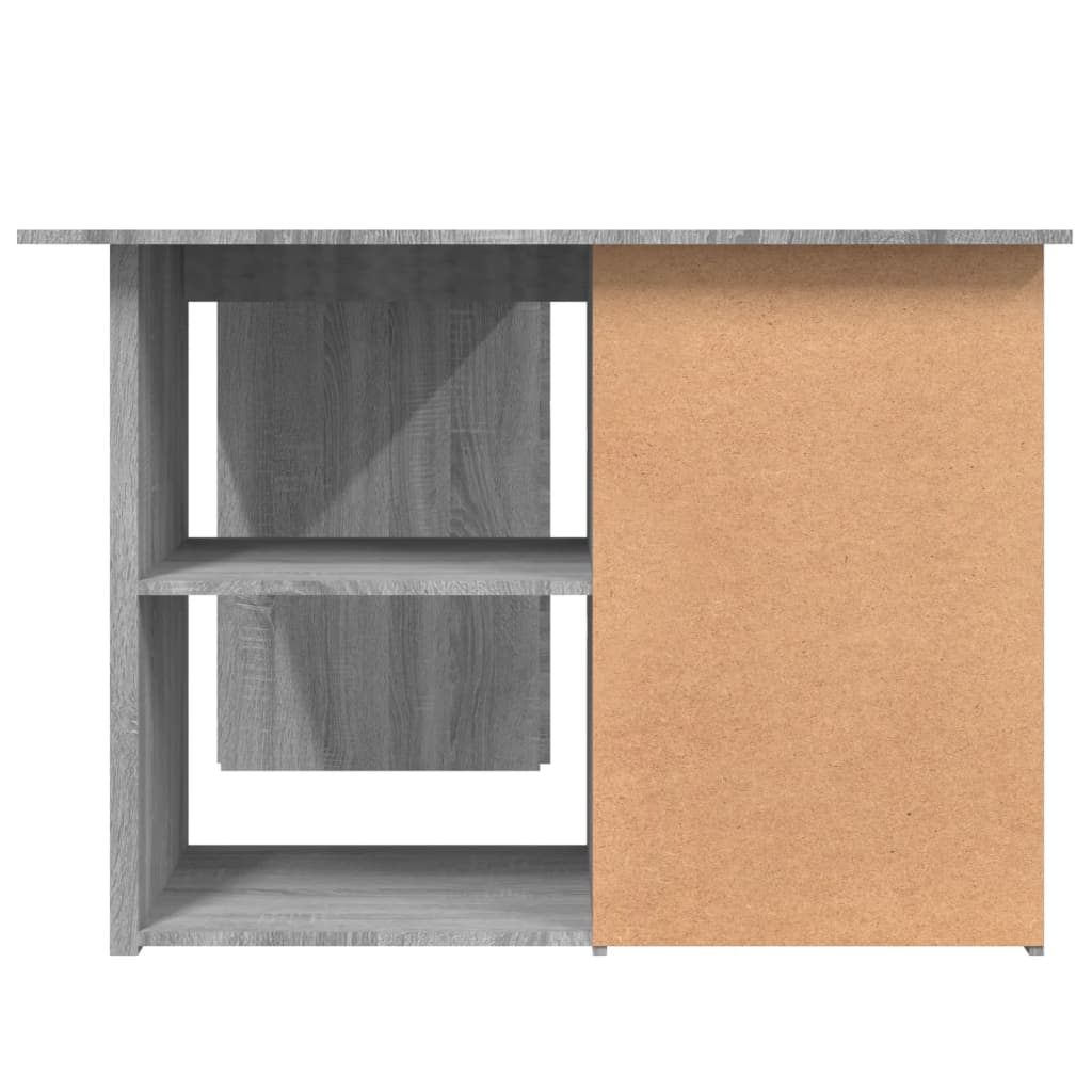 Bureau d'angle Sonoma gris 145x100x76 cm Bois d'ingénierie - XIOS