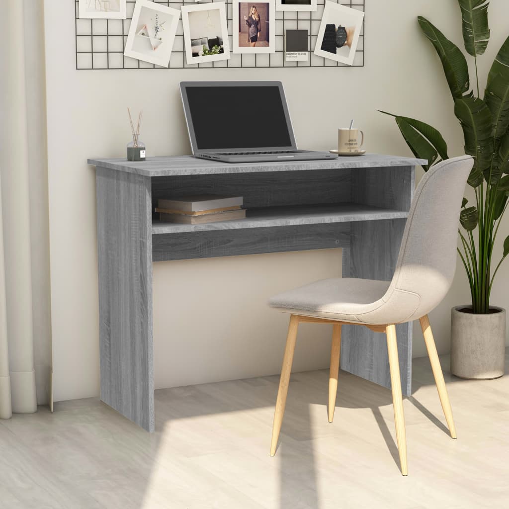 Bureau Sonoma gris 90x50x74 cm Bois d'ingénierie Bureaux vidaXL